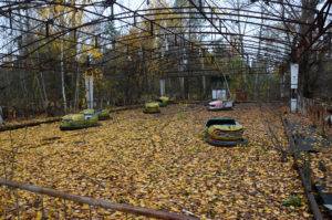Pretpark in Prypjat, nabij Tsjernobyl